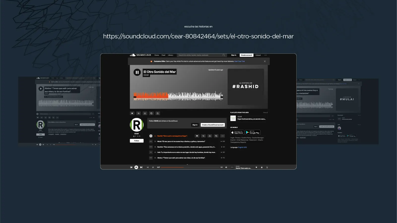 CEAR — Soundcloud testimonios